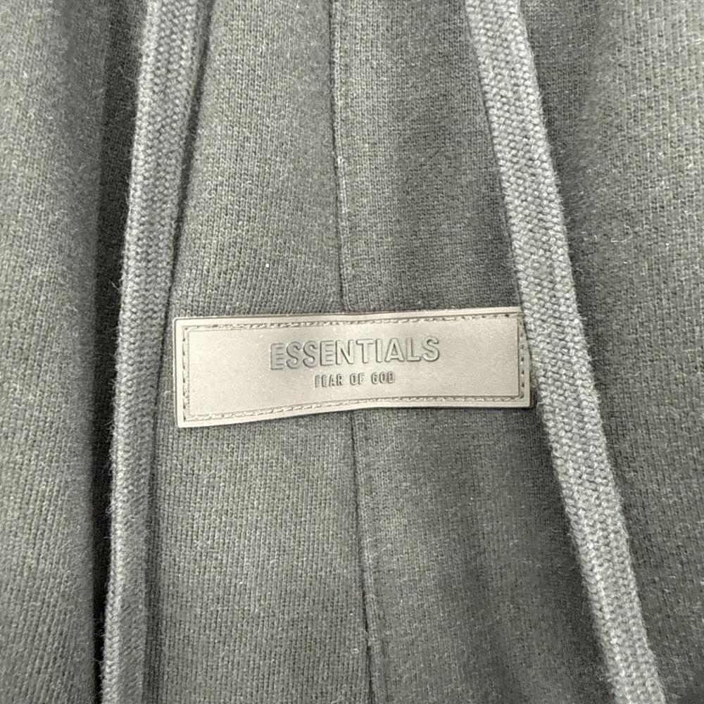 Essentials Fear of God Men's Black Fleece Cotton Logo Drawstring Sweat Shorts XS - Picture 3 of 8